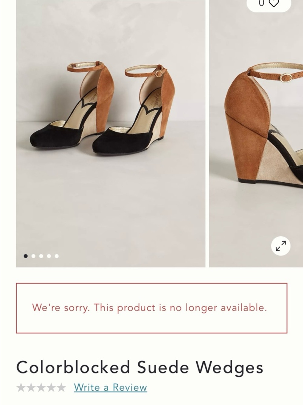 Seychelles Two-Tone Suede Ankle-Strap Wedges in Black and Tan